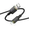 Hoco X128 Benefit čierny Lightning USB kábel 1 m 2,4 A thumbnail