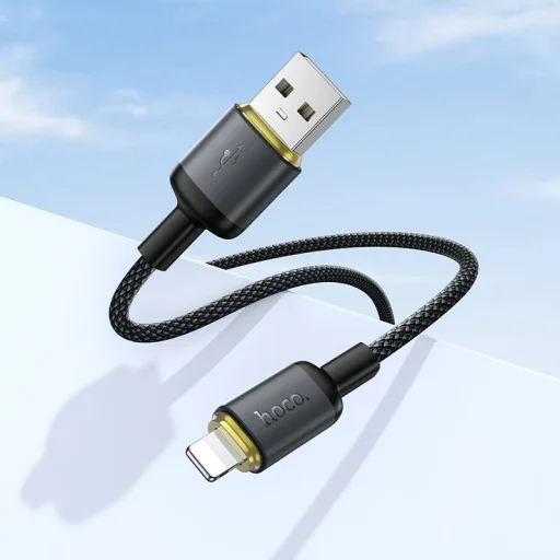 Hoco X128 Benefit čierny Lightning USB kábel 1 m 2,4 A - 5