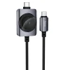 Hoco USB-C - USB-C kábel PD100W s bezdrôtovým nabíjaním pre Apple Watch 1,2 m čierny thumbnail