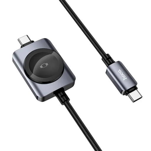 Hoco USB-C - USB-C kábel PD100W s bezdrôtovým nabíjaním pre Apple Watch 1,2 m čierny - 2