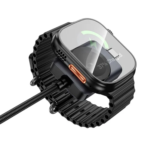 Hoco USB-C - USB-C kábel PD100W s bezdrôtovým nabíjaním pre Apple Watch 1,2 m čierny - 3