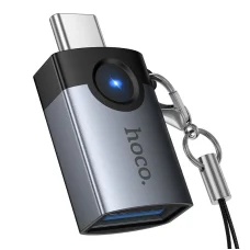 Hoco UA46C sivý USB-C - USB-A OTG adaptér