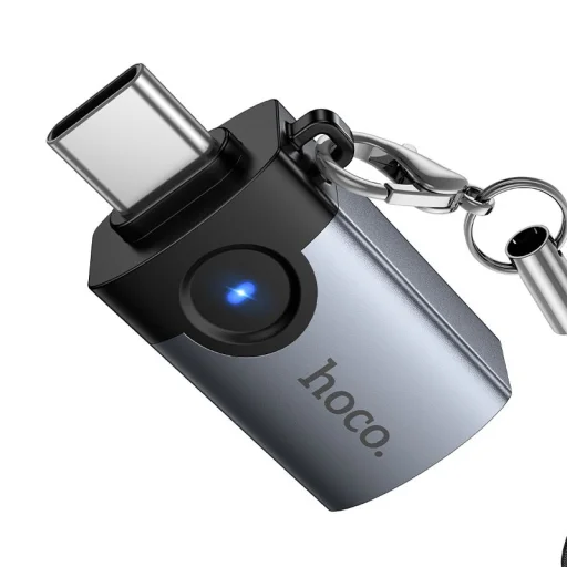 Hoco UA46C sivý USB-C - USB-A OTG adaptér - 4
