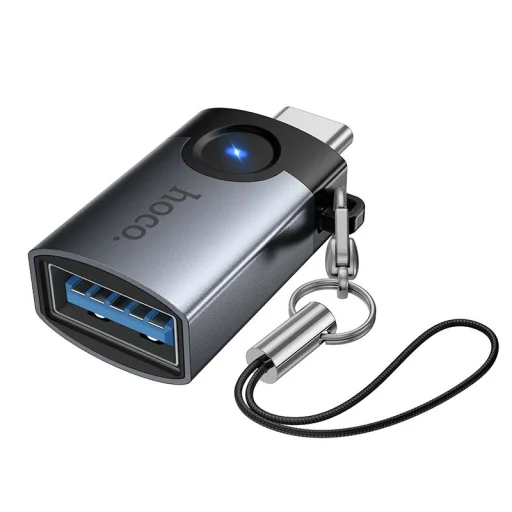 Hoco UA46C sivý USB-C - USB-A OTG adaptér - 5