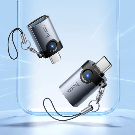 Hoco UA46C sivý USB-C - USB-A OTG adaptér - 7