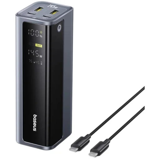 Powerbanka Baseus EnerGeek GP12, 20800mAh, 145W, QC + PD, Sivá P10082109813-00 - 1