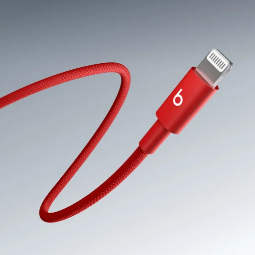 USB-C - Lightning kábel Beats, 1,5m, červený MFEH4ZM/A, - 4