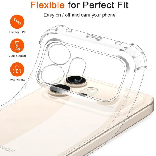 Honor 600 Átlátszó Techsuit Ütésálló Szilikon tok - 2