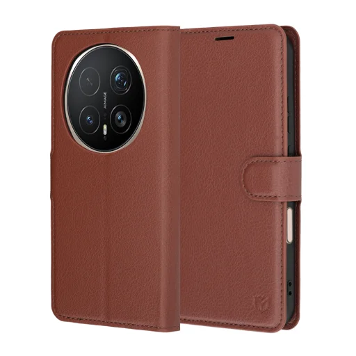Honor Magic8 Pro hnedé kožené flipové puzdro Techsuit - 1