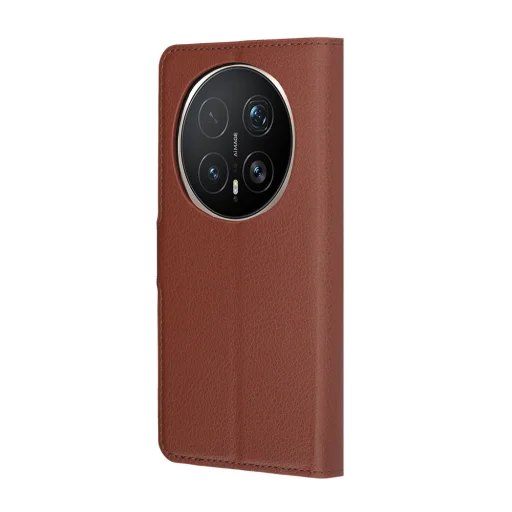 Honor Magic8 Pro hnedé kožené flipové puzdro Techsuit - 5