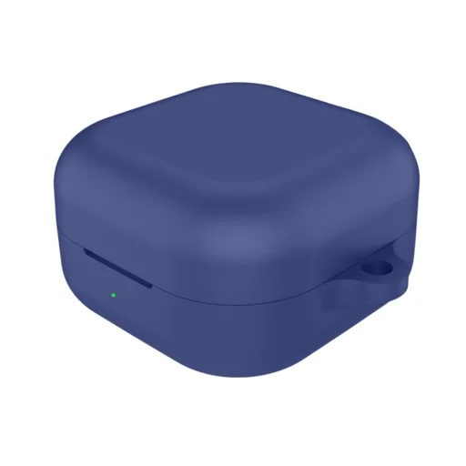 Samsung Galaxy Buds 4 / Buds 4 Pro Tmavomodré silikónové puzdro Techsuit, hladký ultratenký materiál - 1