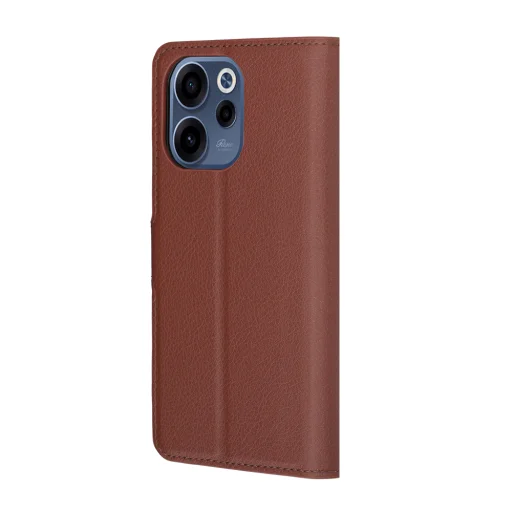 Hnedé kožené puzdro Techsuit pre Oppo Reno 15F - 5