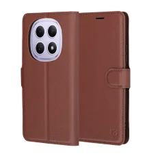 Xiaomi Redmi Note 15 5G / Note 15 4G / Poco M8 5G Hnedé kožené flipové puzdro Techsuit