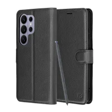Samsung Galaxy S26 Ultra čierne Techsuit - Leather Folio puzdro