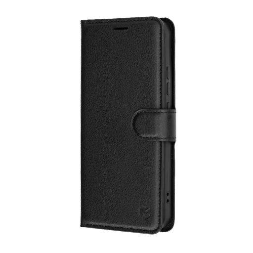 Oppo Reno15 F / Reno15 FS 5G Čierne kožené flipové puzdro Techsuit - 4