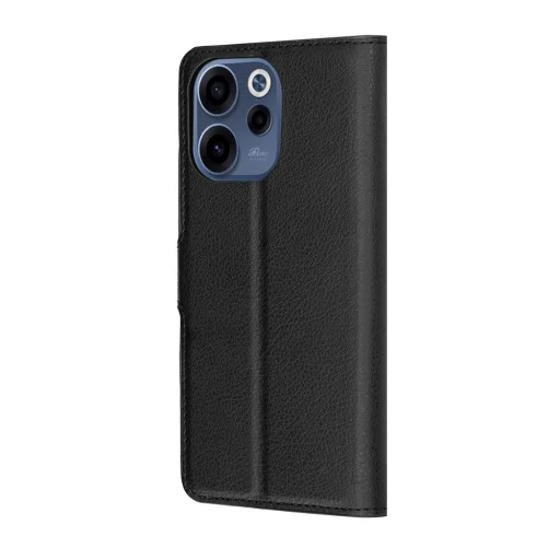 Oppo Reno15 F / Reno15 FS 5G Čierne kožené flipové puzdro Techsuit - 5