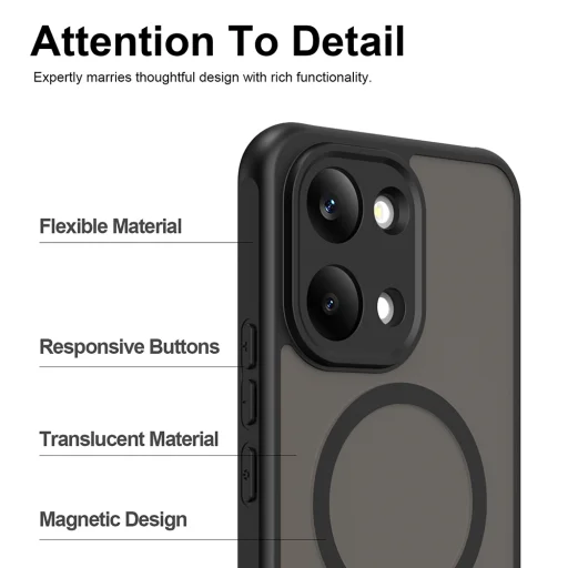 Xiaomi Poco X8 Pro Max Čierne Techsuit HaloFrost II MagSafe puzdro - 3