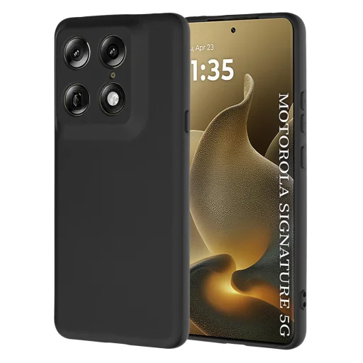 Čierne puzdro Techsuit SoftFlex pre Motorola Signature - 1