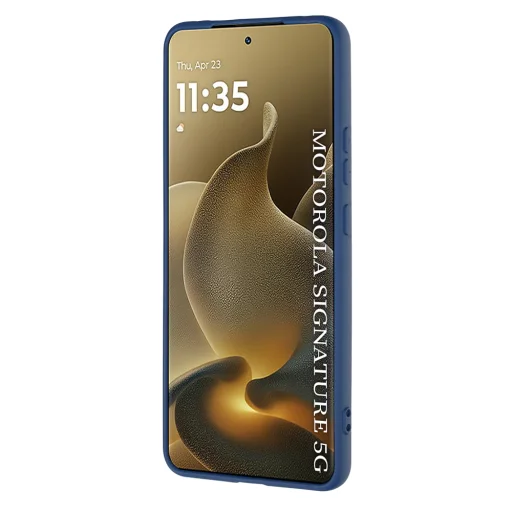 Tmavomodré puzdro Techsuit SoftFlex pre Motorola Signature - 2
