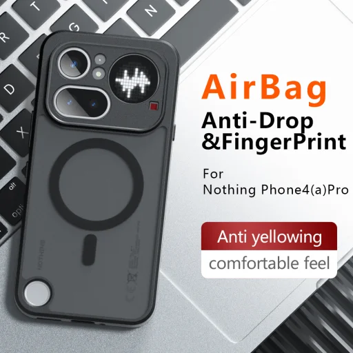 Nothing Phone 4a Pro matné čierne puzdro Techsuit PureFrost MagSafe - 4