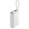 Acefast - Power Bank (M32) - teleszkópos kábellel, Type-C, gyorstöltés, PD35W, 10000mAh - Ezüst thumbnail