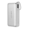 Acefast - Powerbank (M34) - teleszkópos kábellel, Type-C, Gyors töltés, PD45W, 20000mAh - Ezüst thumbnail