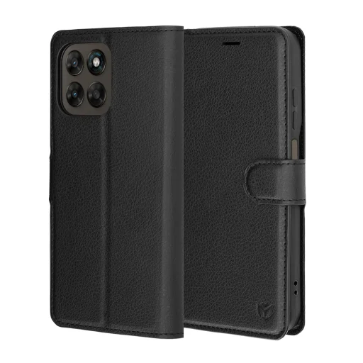 Motorola Moto G77 čierne Techsuit kožené flipové puzdro - 1