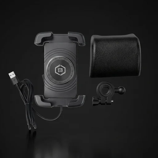 Blavec BVC-01 Velo kerékpáros/motoros mobiltelefon tartó indukciós töltéssel és rázkódás csillapítással (BVC01-ICSAHB) fekete - 12