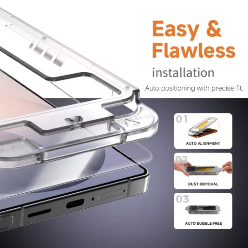 Samsung Galaxy S26 Ultra üvegfólia - pormentes felhelyezés, Easy Install Magic Box, HD - 6