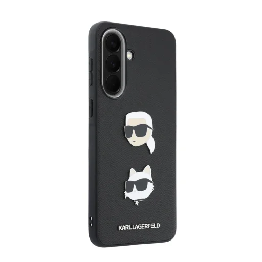 Karl Lagerfeld Liquid Silicone Metal Karl a Choupette puzdro pre Samsung Galaxy A57 - 4