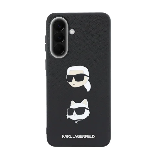 Karl Lagerfeld Liquid Silicone Metal Karl a Choupette puzdro pre Samsung Galaxy A57 - 3