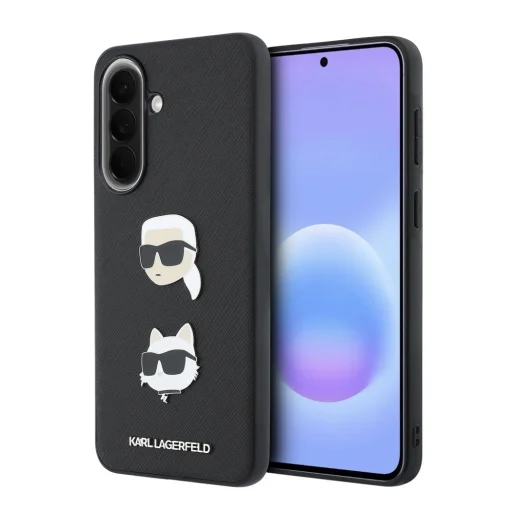 Karl Lagerfeld Liquid Silicone Metal Karl és Choupette Samsung Galaxy A57 tok - 1