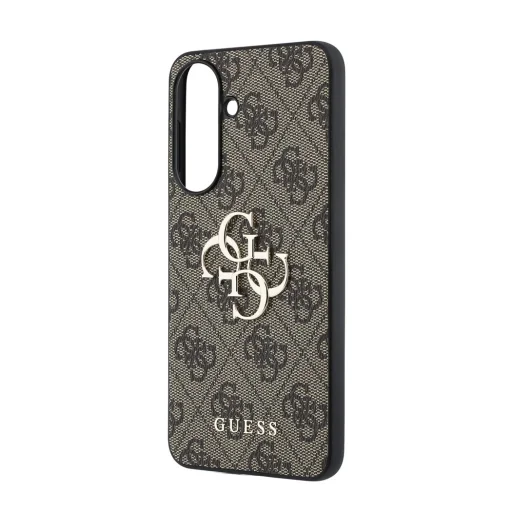 Guess PU 4G puzdro s kovovým logom pre Samsung Galaxy A57 hnedé puzdro - 5