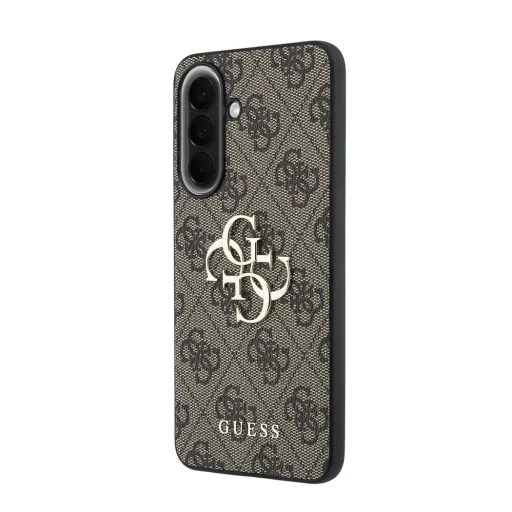 Guess PU 4G puzdro s kovovým logom pre Samsung Galaxy A57 hnedé puzdro - 2