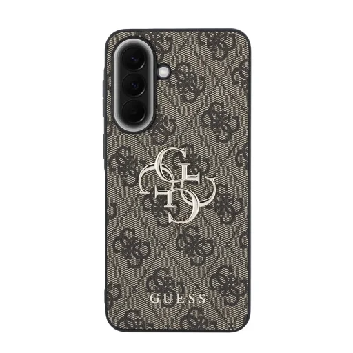 Guess PU 4G puzdro s kovovým logom pre Samsung Galaxy A57 hnedé puzdro - 3