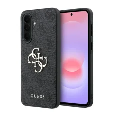 Guess PU 4G Metal Logo Case for Samsung Galaxy A37 Grey