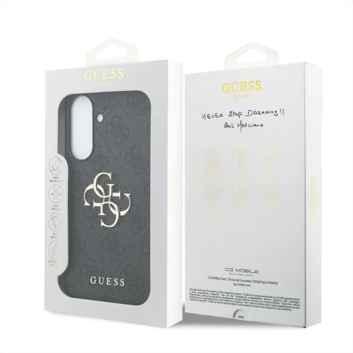 Guess PU 4G Metal Logo Case for Samsung Galaxy A37 Grey - 7