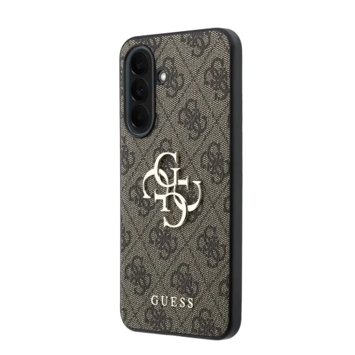 Guess PU 4G Fém Logóval Ellátott Tok Samsung Galaxy A37 Barna Tok - 2