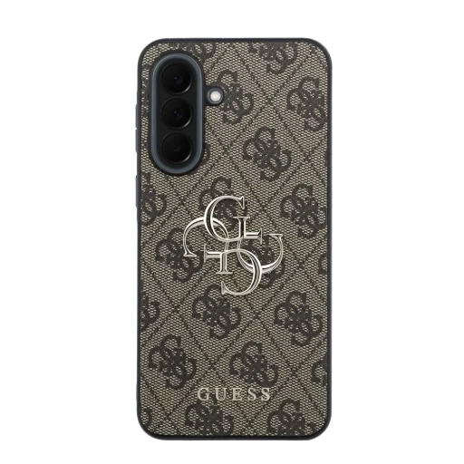 Guess PU 4G Fém Logóval Ellátott Tok Samsung Galaxy A37 Barna Tok - 3