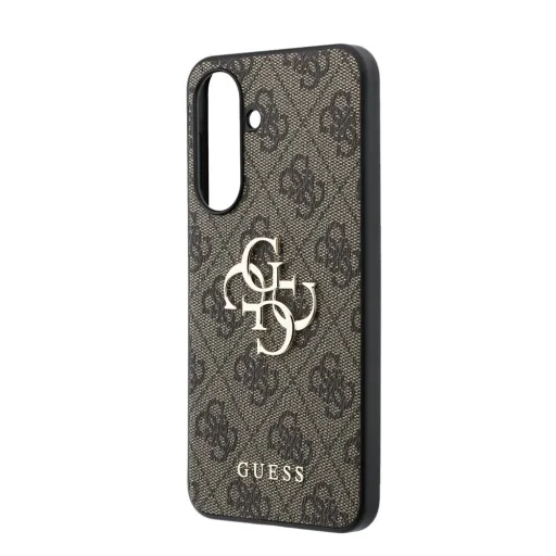 Guess PU 4G Fém Logóval Ellátott Tok Samsung Galaxy A37 Barna Tok - 5