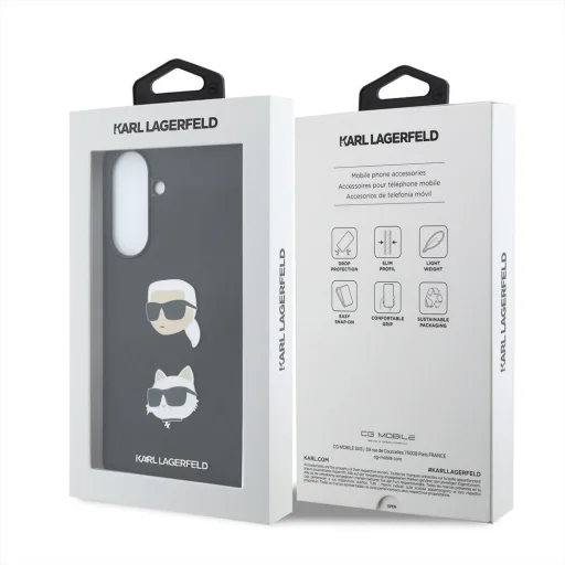 Karl Lagerfeld Liquid Silicone Metal Karl and Choupette Samsung Galaxy A37 tok - 7