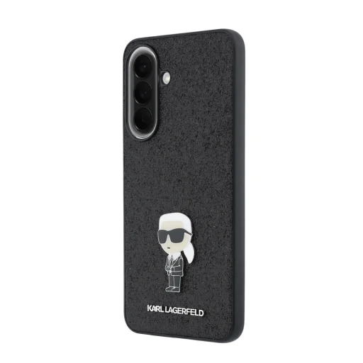 Karl Lagerfeld Fix Glitter Metal Ikonické puzdro Samsung Galaxy A57 Čierne - 2