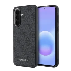 Guess PU 4G Metal Classic Logo puzdro pre Samsung Galaxy A57 sivé