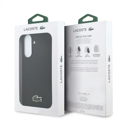 Lacoste Iconic Petit Pique Woven Logo MagSafe puzdro pre Samsung Galaxy A37 čierne puzdro - 7
