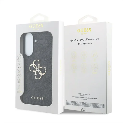 Guess PU 4G Metal Logo puzdro pre Samsung Galaxy A57 sivé - 7