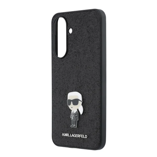 Karl Lagerfeld Fixed Glitter Metal Ikonik puzdro pre Samsung Galaxy A37 čierne - 5
