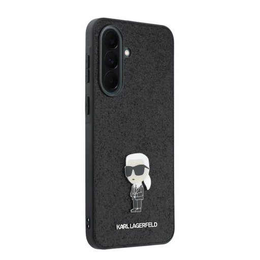 Karl Lagerfeld Fixed Glitter Metal Ikonik puzdro pre Samsung Galaxy A37 čierne - 4