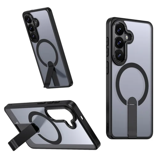 Puzdro Hybrid Armor X pre Samsung Galaxy A57 so stojanom, kompatibilné s MagSafe - čierne - 1