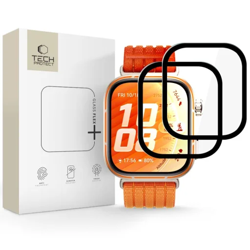 Huawei Watch Fit 5 Pro Tech-Protect Glass Flex+ 2 kusy čierne ochranné sklo - 1