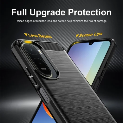 Xiaomi Redmi A7 Pro Fekete Techsuit - Carbon Silicon tok - 5